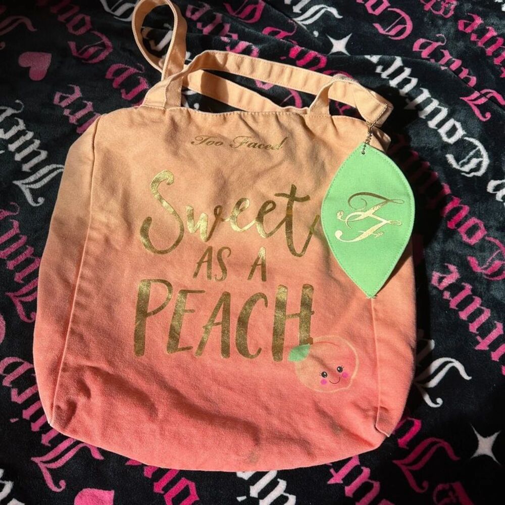 Too Faced Sweet As A Peach Tote Bag